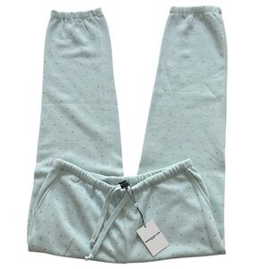 Generation Love Rowe Crystal Jogger Sweatpants Bejeweled Blue NWT Women’s Medium